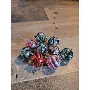 Mini ball blue red silver pink ornament set xmas